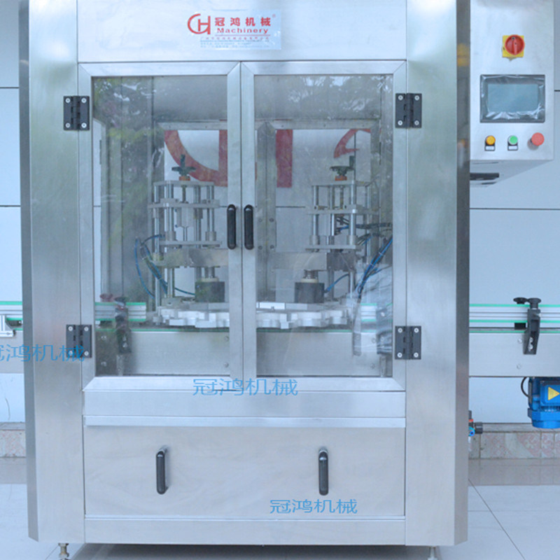 맞춤형 자동 접착제 진공 채우기 및 병 크기에 대한 캡 밀폐 기계