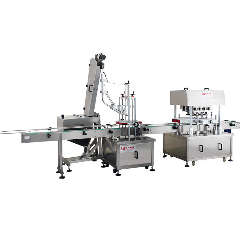 목재 포장재 100mm 유리 및 리치 음료용 모터화 된 캡 머신