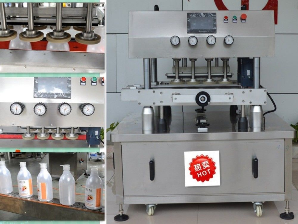 목재 포장재 100mm 유리 및 리치 음료용 모터화 된 캡 머신